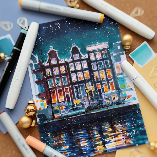 Снег над Амстердамом